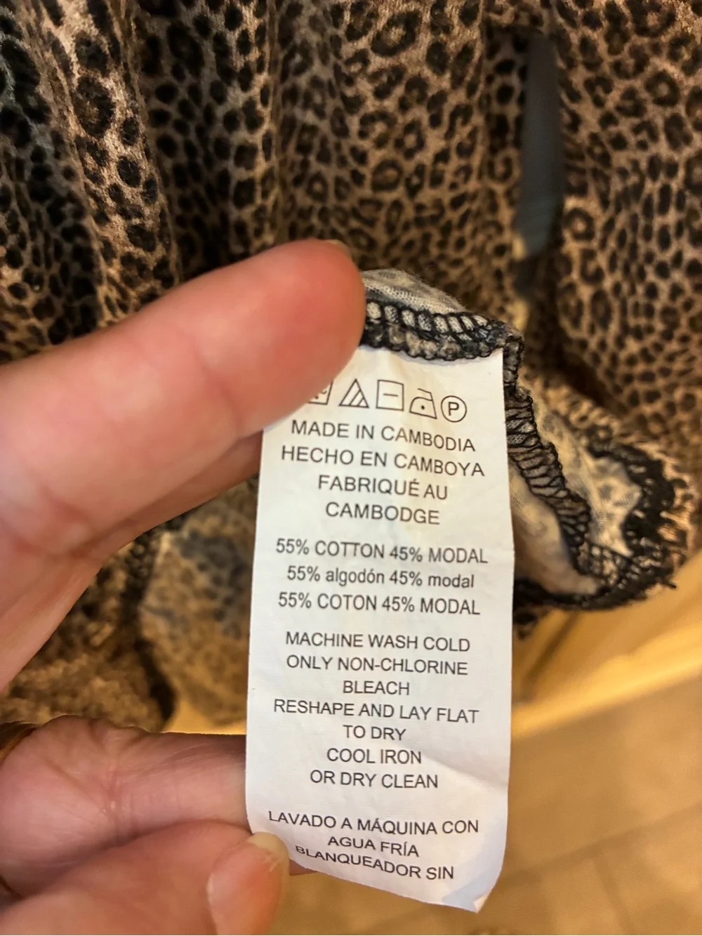 Michael Kors Women's Grey Leopard Print Peasant Blouse